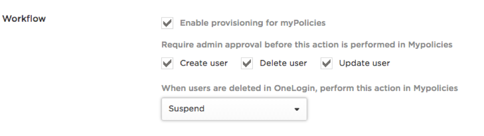 Find myPolicies Application within OneLogin